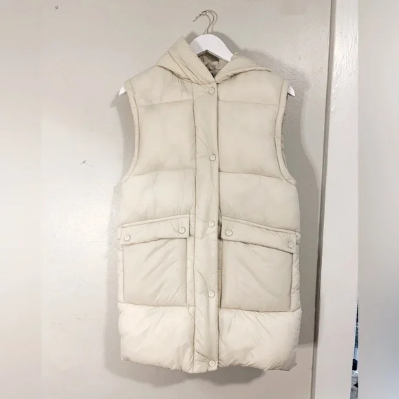 ZARA Extra Long Puffer Vest sz 13 14 fits like 2/4 - Picture 4 of 8
